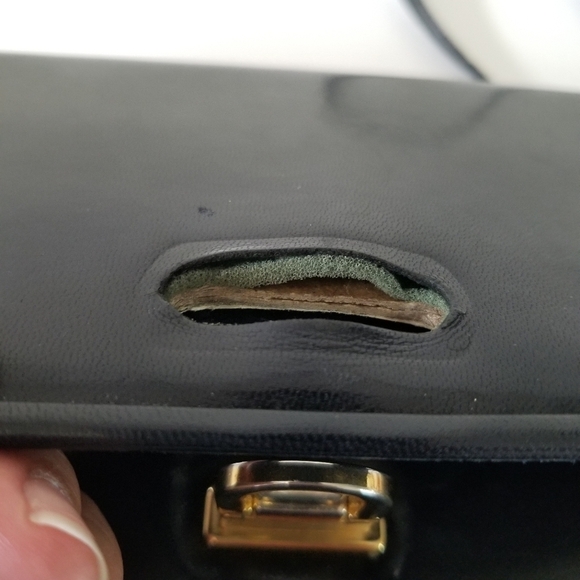 Vintage Frenchy of California | Pewter Leather Clutch Purse - Picture 7 of 11